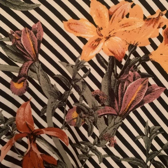 Striped Ruffle Cap Sleeve Top - Picture 2 of 5